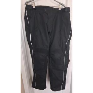 Tourmaster Men’s Large Motorcycle Overpants Black Riding Pants CE Armor Liner